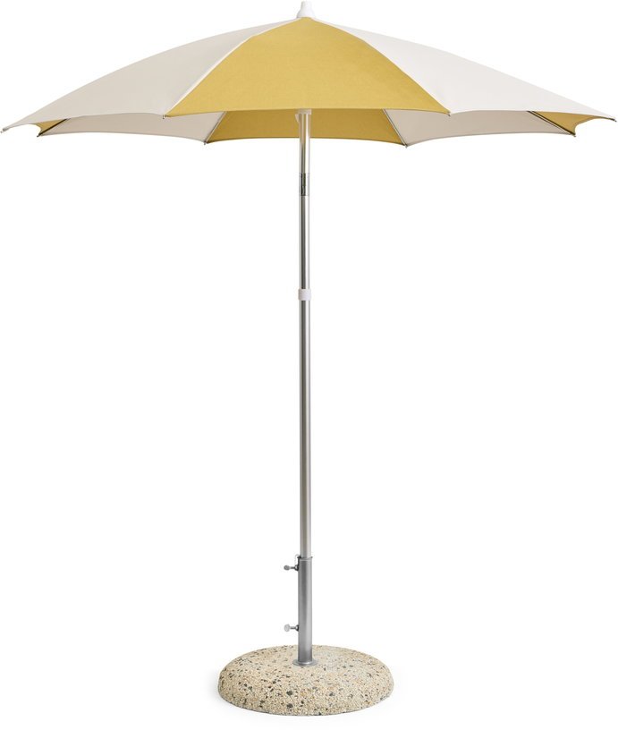 Parasol octogonal jaune et blanc 200x200x223cm Terrazza - HAY - The Cool Republic