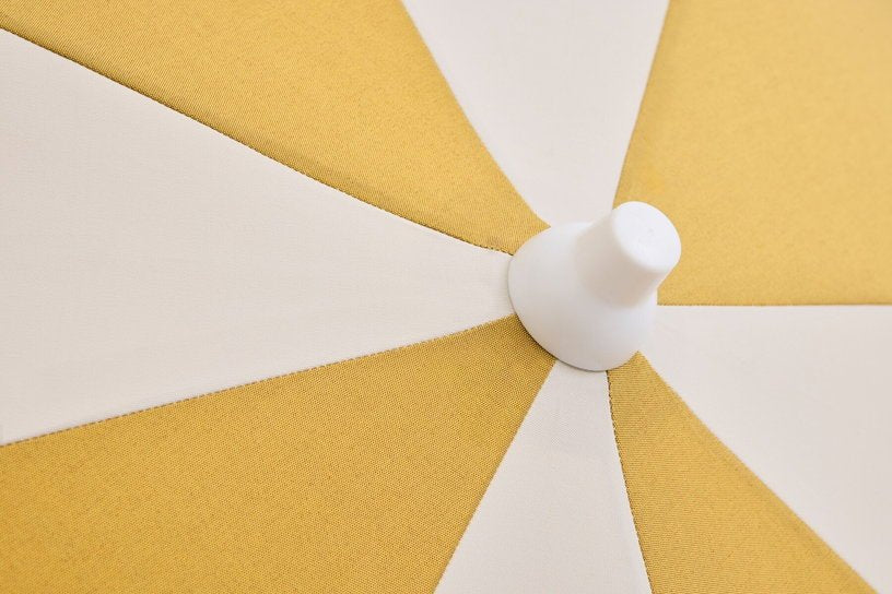 Parasol octogonal jaune et blanc 200x200x223cm Terrazza - HAY - The Cool Republic
