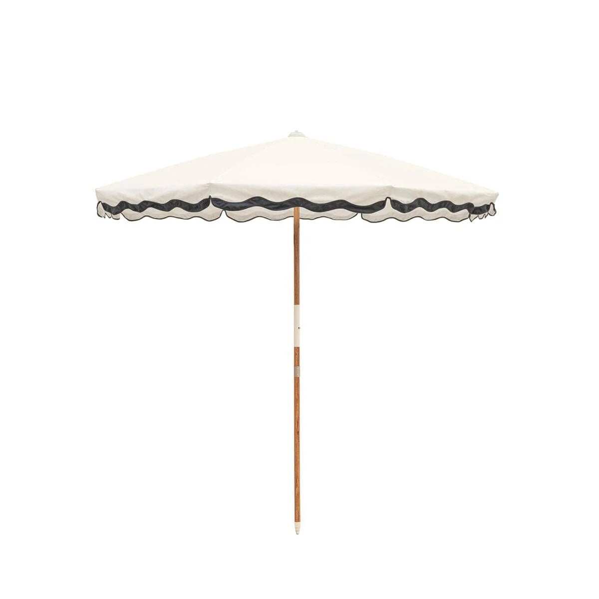 Parasol rond en tissu blanc Rivie White 200cm Amalfi - Business & Pleasure - The Cool Republic