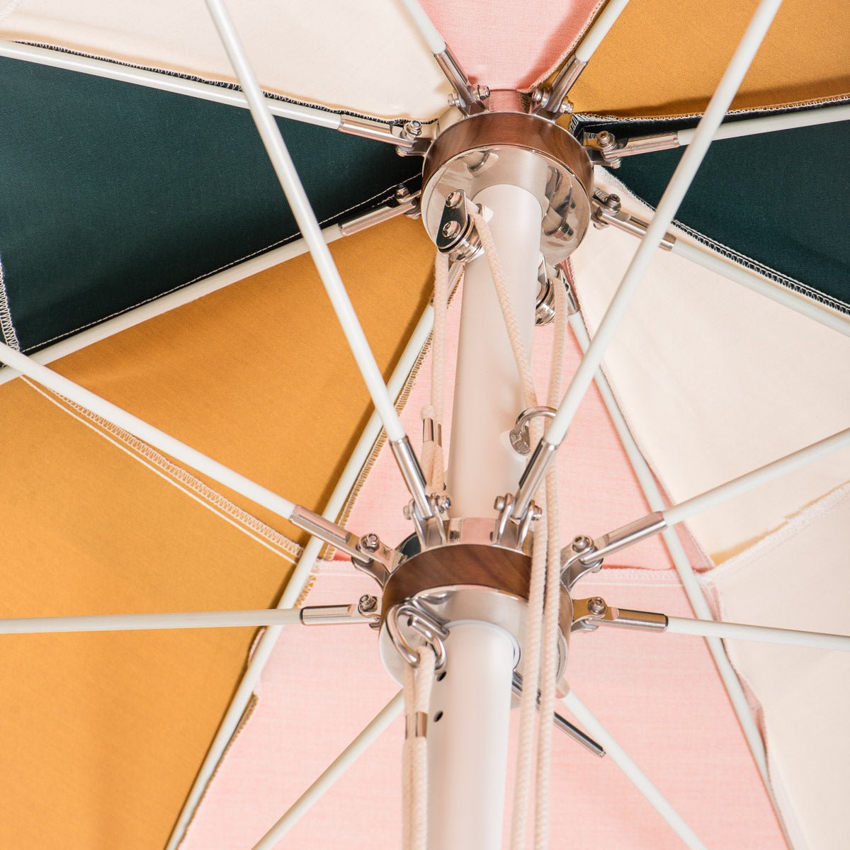 Parasol rond en tissu multicolore 70s 229cm The Patio - Business & Pleasure - The Cool Republic