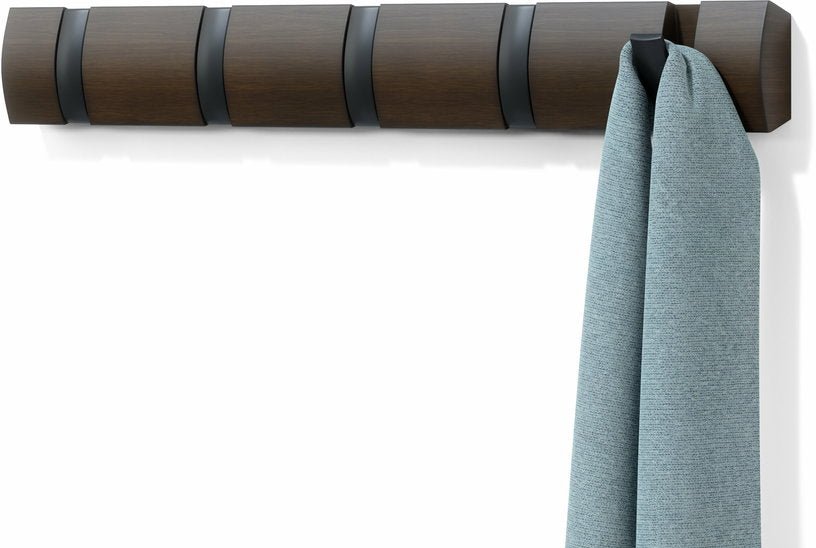 Patère murale en peuplier blanche à 5 crans Flip - Umbra - The Cool Republic