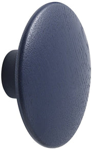 Patère ronde en bois bleu foncé 13 cm The Dots - Muuto - The Cool Republic