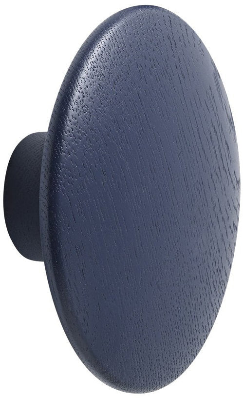 Patère ronde en bois bleu foncé 13 cm The Dots - Muuto - The Cool Republic