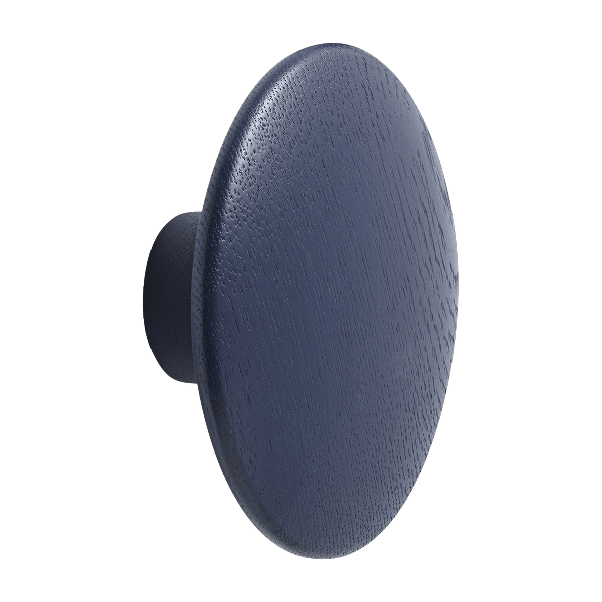 Patère ronde en bois bleu foncé 13 cm The Dots - Muuto - The Cool Republic