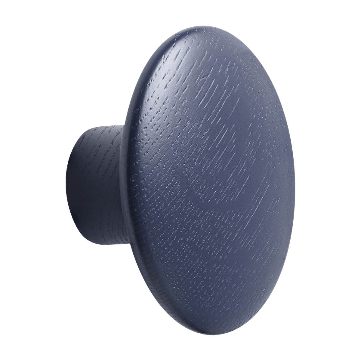 Patère ronde en bois bleu foncé 9 cm The Dots - Muuto - The Cool Republic