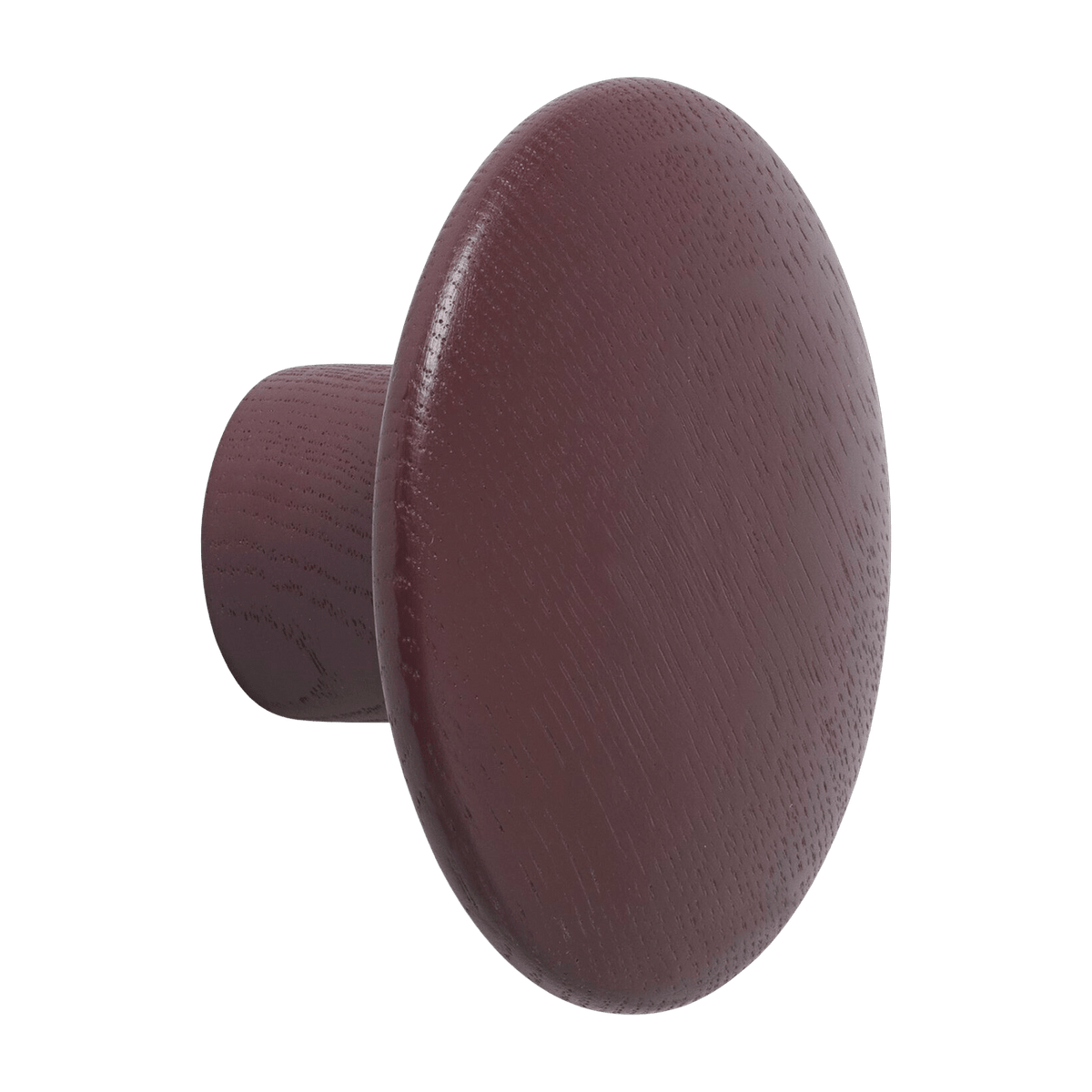 Patère ronde en bois burgundy 6,5 cm The Dots - Muuto - The Cool Republic