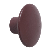 Patère ronde en bois burgundy 6,5 cm The Dots - Muuto - The Cool Republic