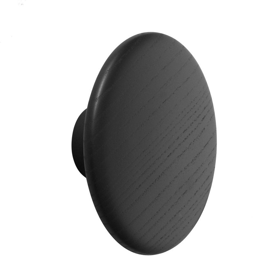 Patère ronde en bois noir 17 cm The Dots - Muuto - The Cool Republic