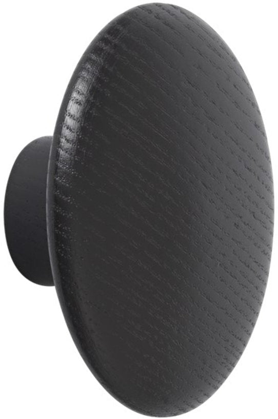 Patère ronde en bois noir 6,5 cm The Dots - Muuto - The Cool Republic