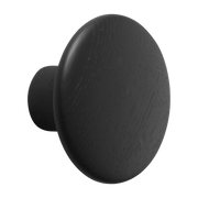 Patère ronde en bois noir 9 cm The Dots - Muuto - The Cool Republic