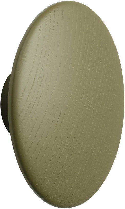 Patère ronde en chêne vert - marron 17 cm The Dots - Muuto - The Cool Republic