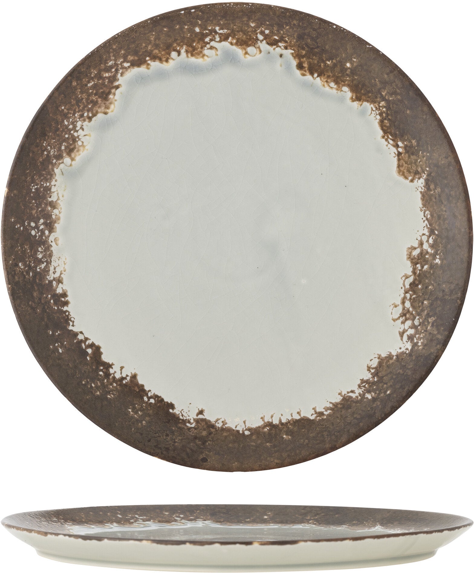 Paula Plate Brown Stoneware - Bloomingville