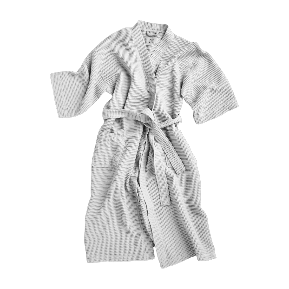 Waffle Grey Cotton Bathrobe - HAY - The Cool Republic