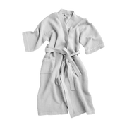 Peignoir gaufré en coton gris Waffle - HAY - The Cool Republic