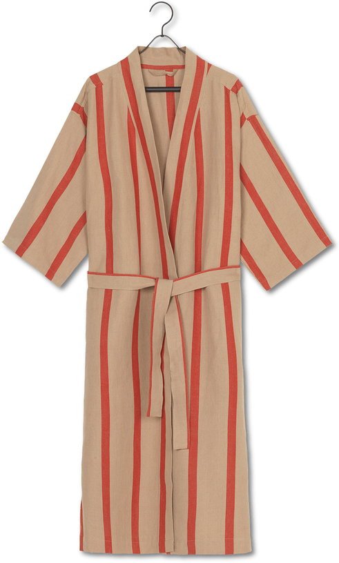 Peignoir rouge et camel Field - Ferm living - The Cool Republic