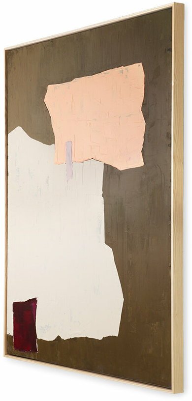 Peinture abstraite moutarde 100 x 120 cm - HKliving - The Cool Republic