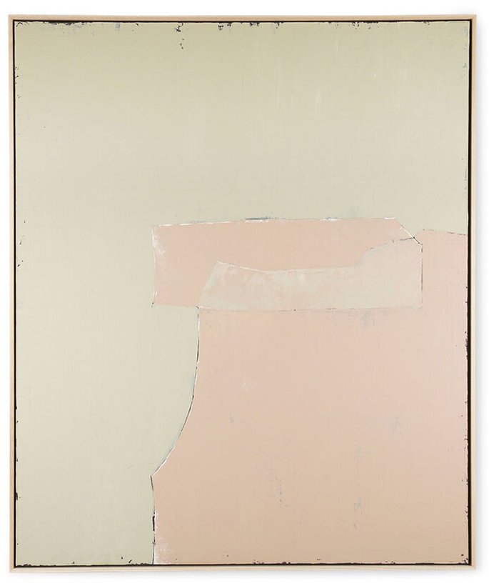 Peinture abstraite Olive/Nu 100X120Cm - HKLIVING - The Cool Republic