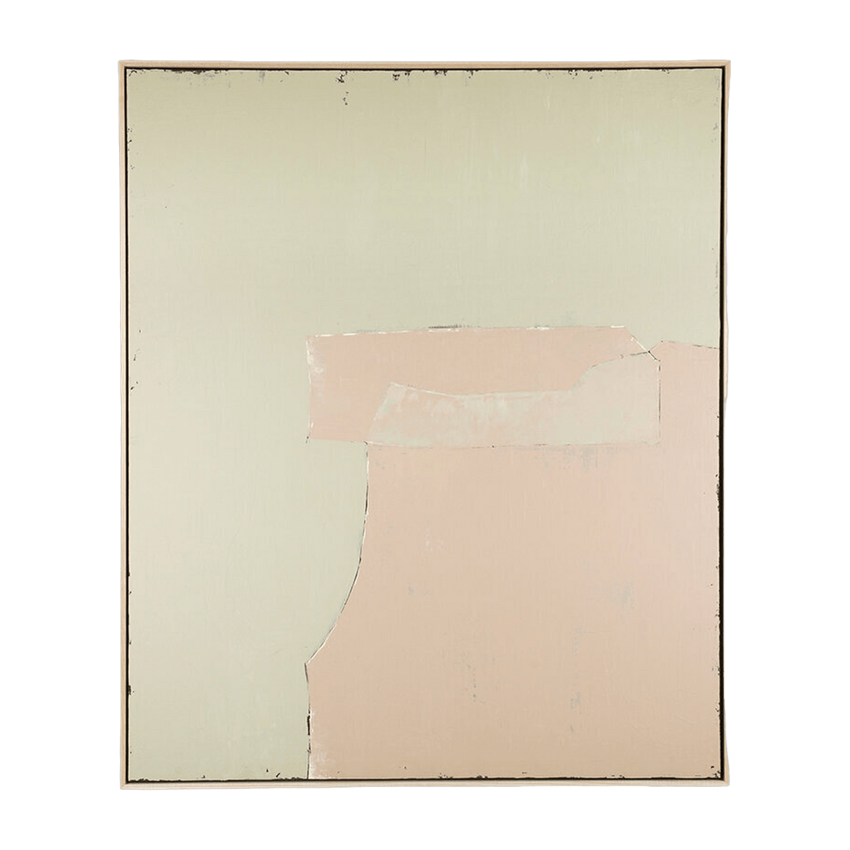 Peinture abstraite Olive/Nu 100X120Cm - HKLIVING - The Cool Republic