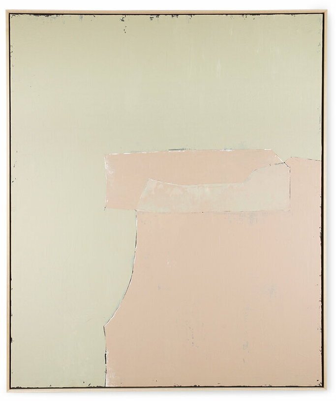 Peinture abstraite Olive/Nu 100X120Cm - HKLIVING - The Cool Republic