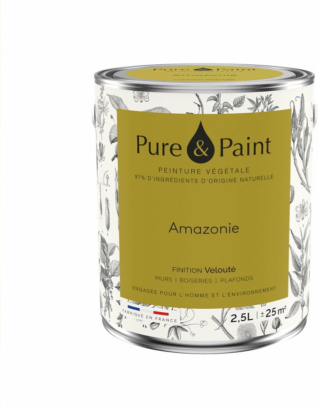 Peinture végétale velouté Amazonie 2,5L - Pure & Paint - The Cool Republic