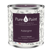 Peinture végétale velouté Aubergine 0,5L - Pure & Paint - The Cool Republic