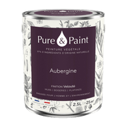 Peinture végétale velouté Aubergine 2,5L - Pure & Paint - The Cool Republic