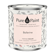 Peinture végétale velouté Ballerine 0,5L - Pure & Paint - The Cool Republic