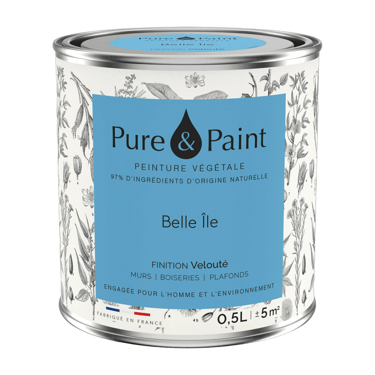 Belle île velvety vegetable paint 0, 5L - Pure & Paint - The Cool Republic