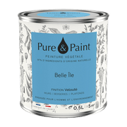 Peinture végétale velouté Belle île 0,5L - Pure & Paint - The Cool Republic