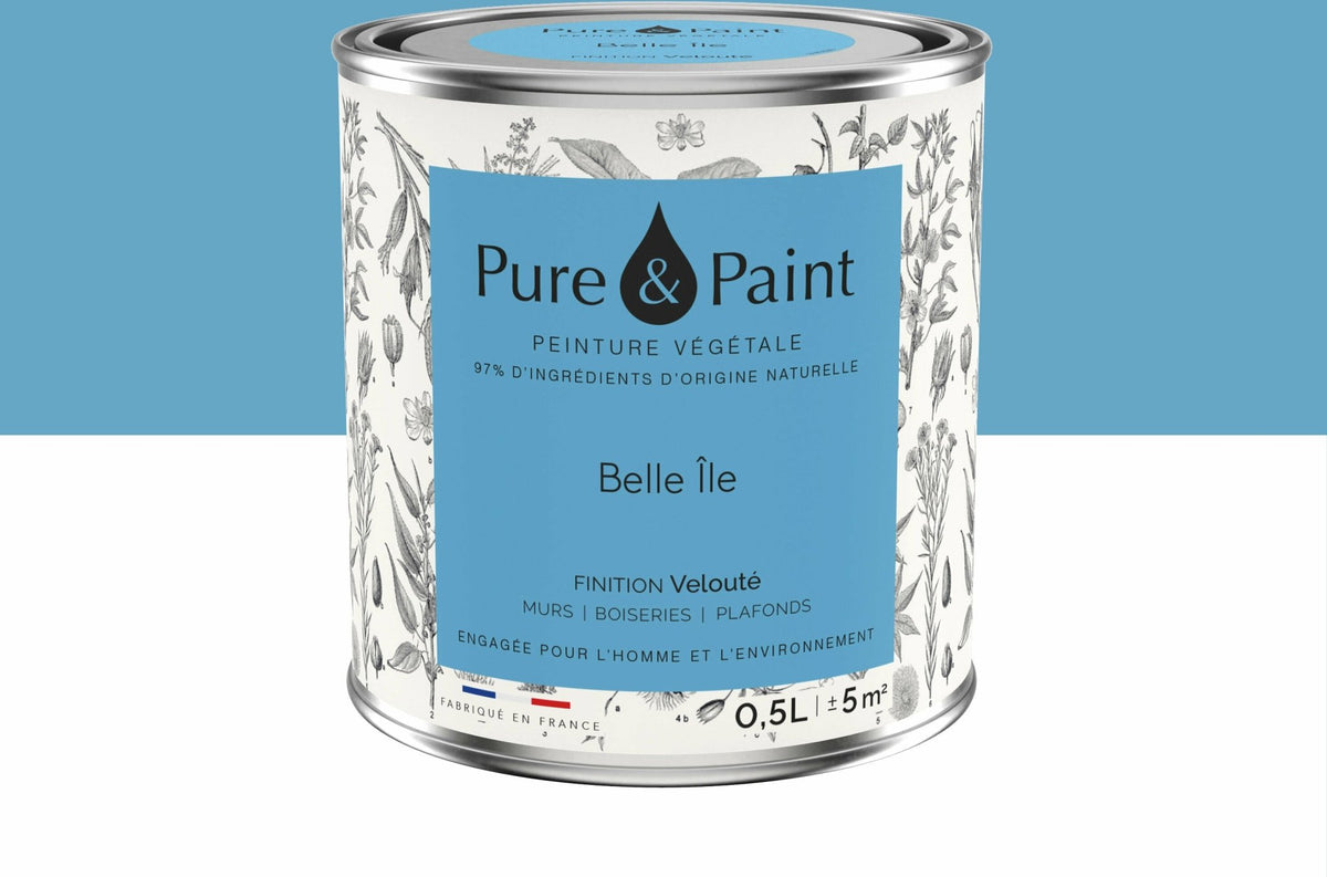 Peinture végétale velouté Belle île 0,5L - Pure & Paint - The Cool Republic