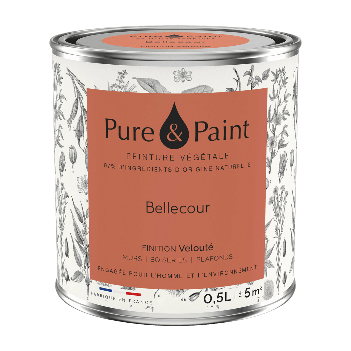 Bellecour Velvet Plant Paint 0, 5L - Pure & Paint - The Cool Republic