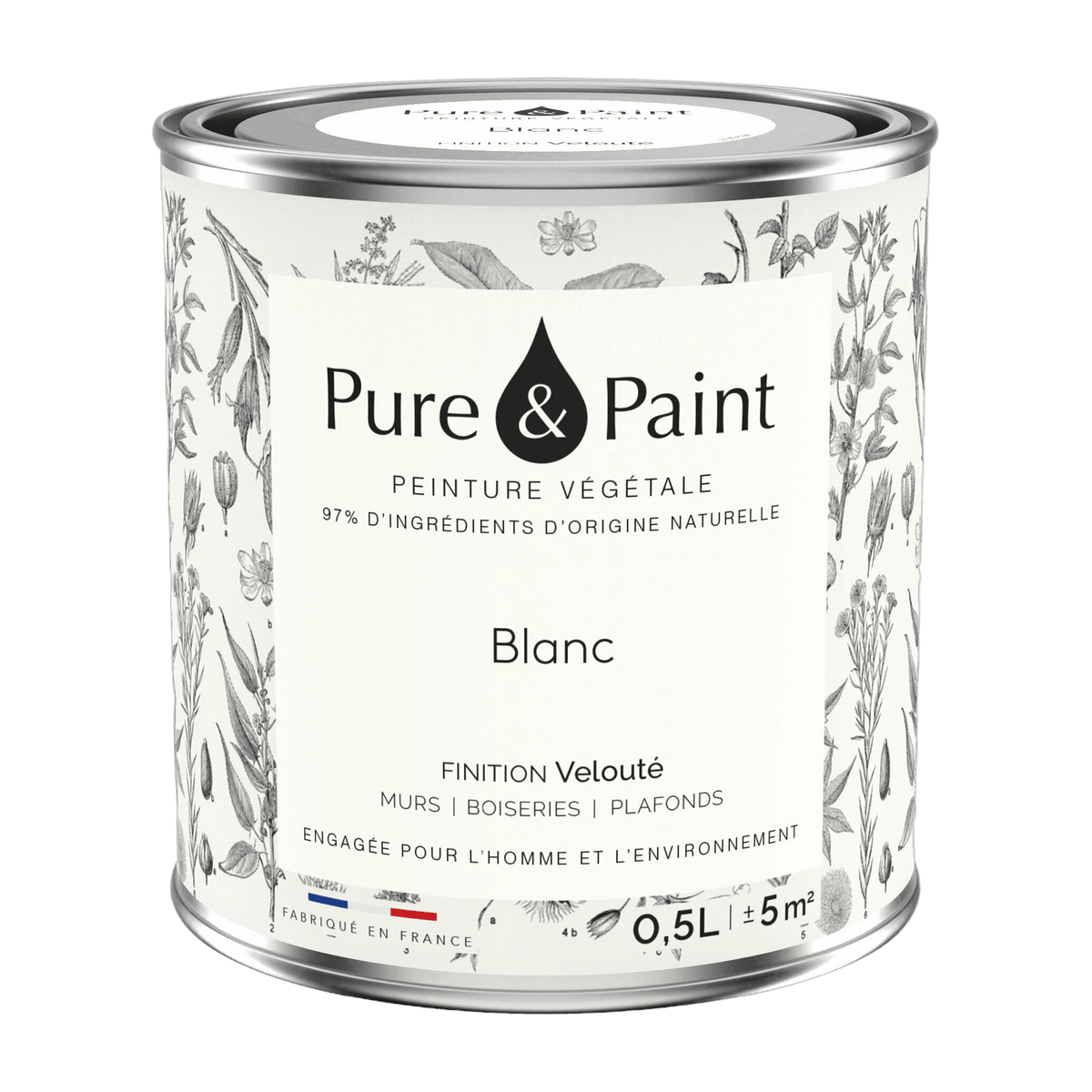 White velvet plant paint 0, 5L - Pure & Paint - The Cool Republic