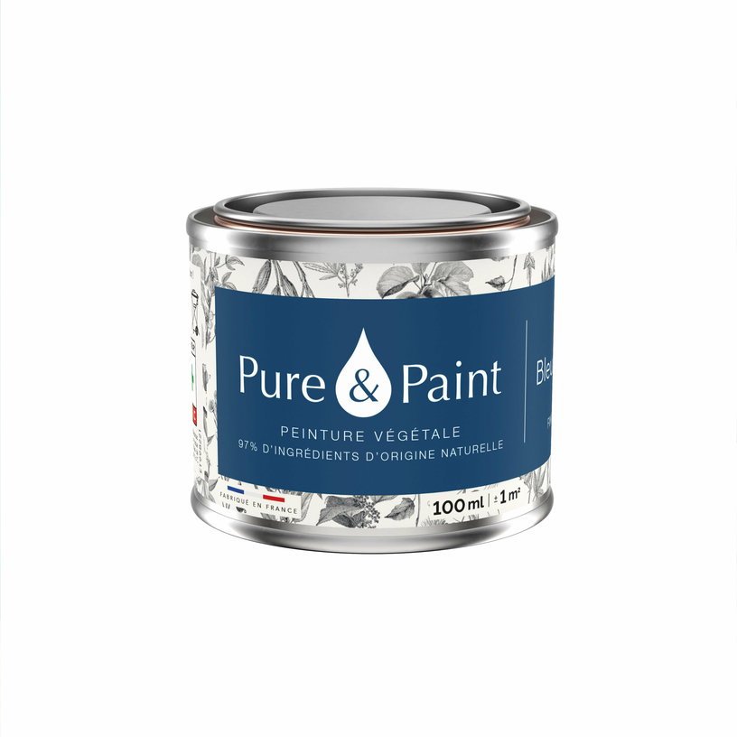Peinture végétale velouté Bleu de Suède 100ML - Pure & Paint - The Cool Republic