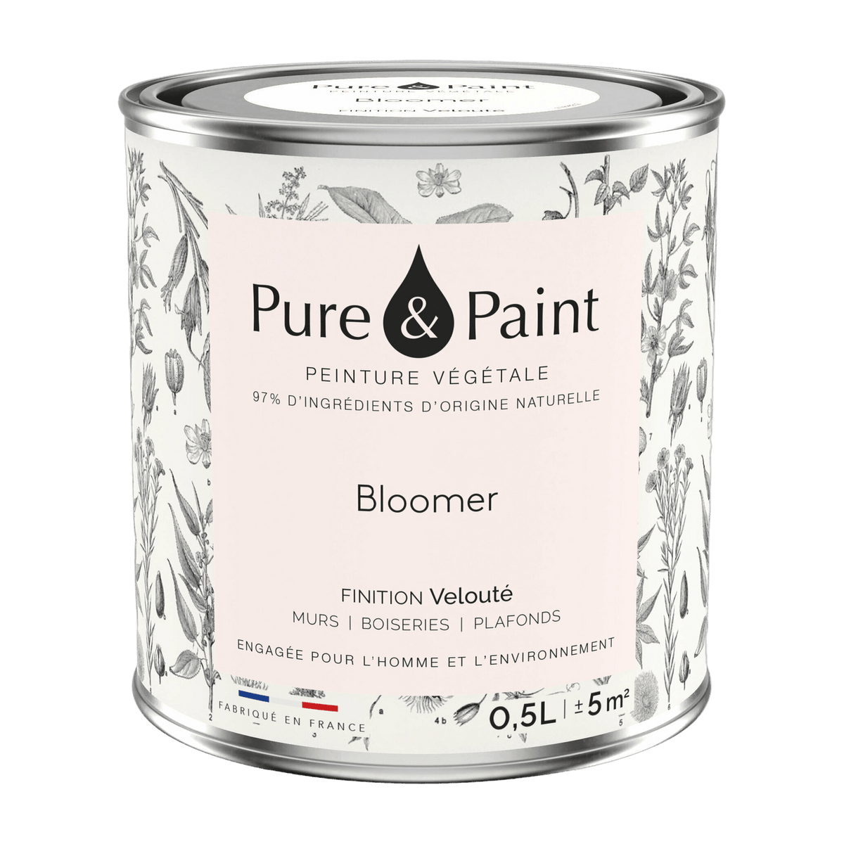 Bloomer Velvet Plant Paint 0, 5L - Pure & Paint - The Cool Republic