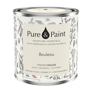 Peinture végétale velouté Bouleau 0,5L - Pure & Paint - The Cool Republic