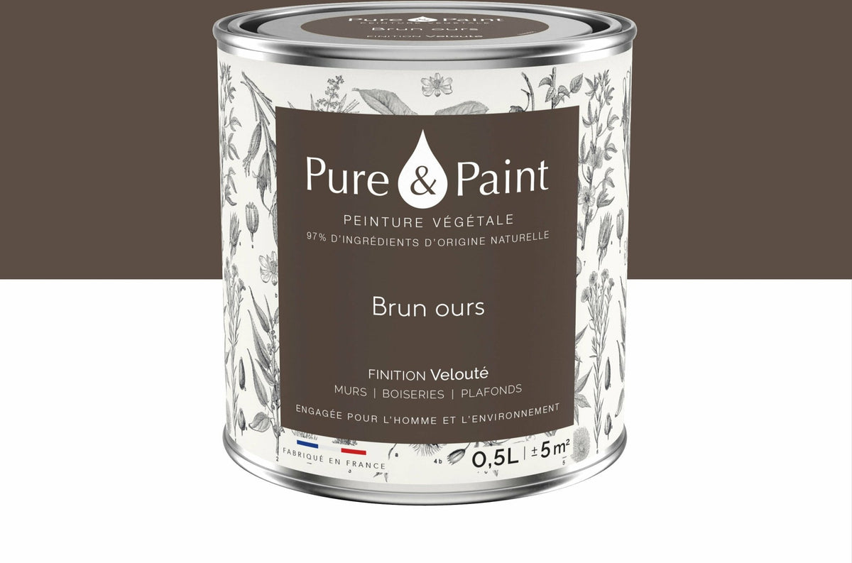 Bear Brown velvet vegetable paint 0, 5L - Pure & Paint - The Cool Republic