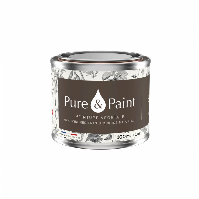 Peinture végétale velouté Brun ours 100ML - Pure & Paint - The Cool Republic