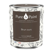 Peinture végétale velouté Brun ours 2,5L - Pure & Paint - The Cool Republic