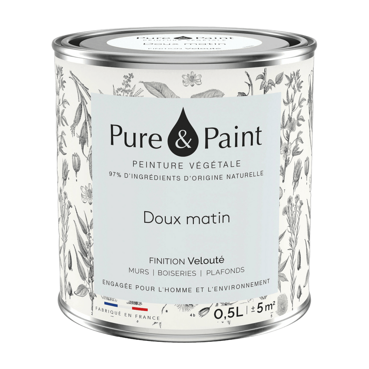 Soft Velvet Plant Paint matin 0, 5L - Pure & Paint - The Cool Republic