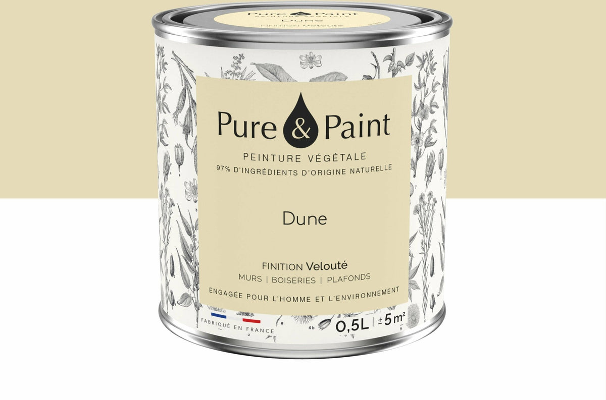 Peinture végétale velouté Dune 0,5L - Pure & Paint - The Cool Republic