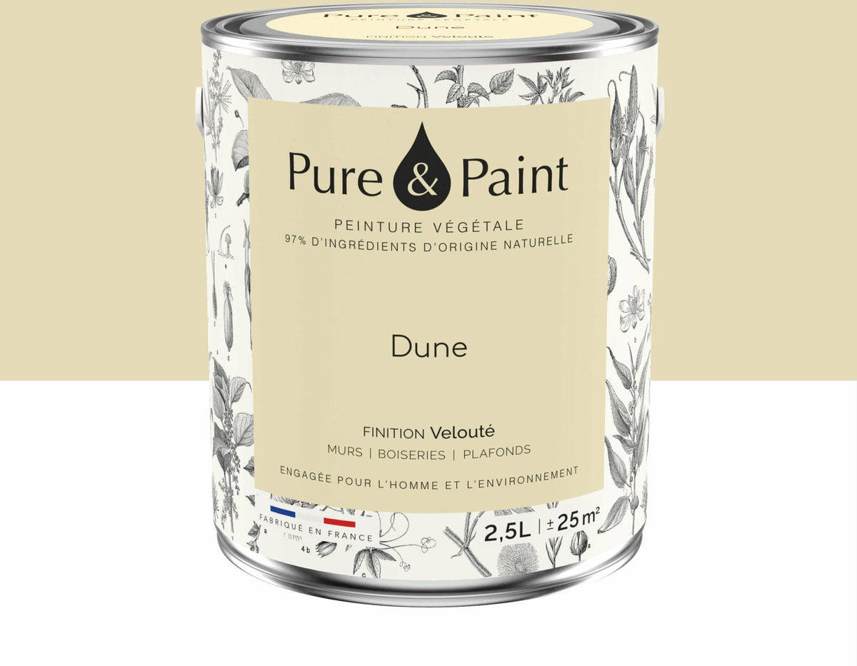 Peinture végétale velouté Dune 2,5L - Pure & Paint - The Cool Republic