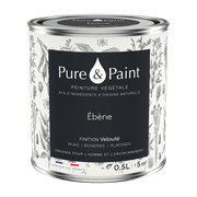 Peinture végétale velouté Ebène 0,5L - Pure & Paint - The Cool Republic