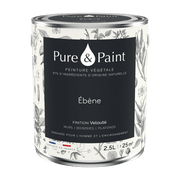 Peinture végétale velouté Ebène 2,5L - Pure & Paint - The Cool Republic