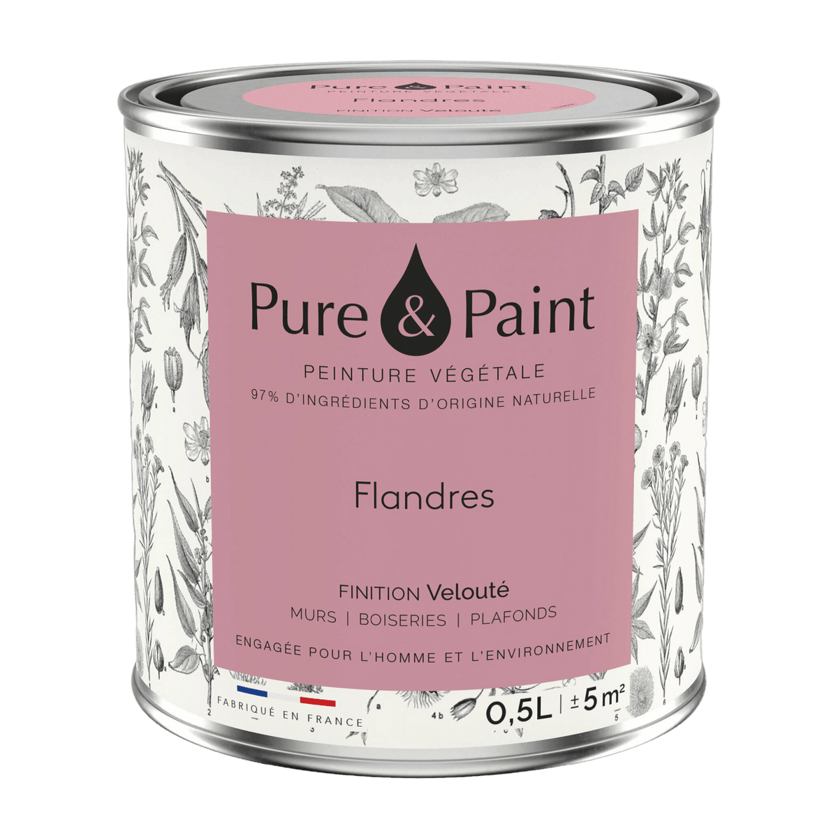 Flanders velvet vegetable paint 0, 5L - Pure & Paint - The Cool Republic