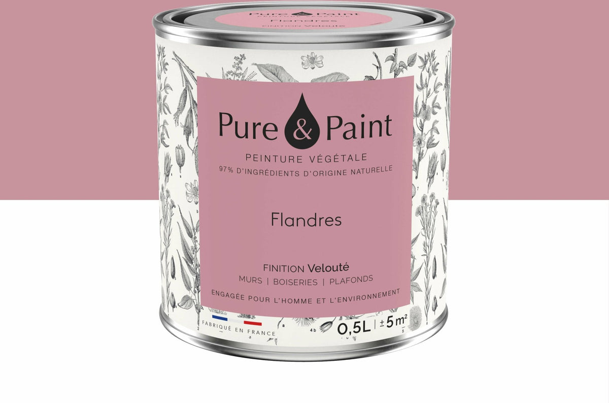 Peinture végétale velouté Flandres 0,5L - Pure & Paint - The Cool Republic