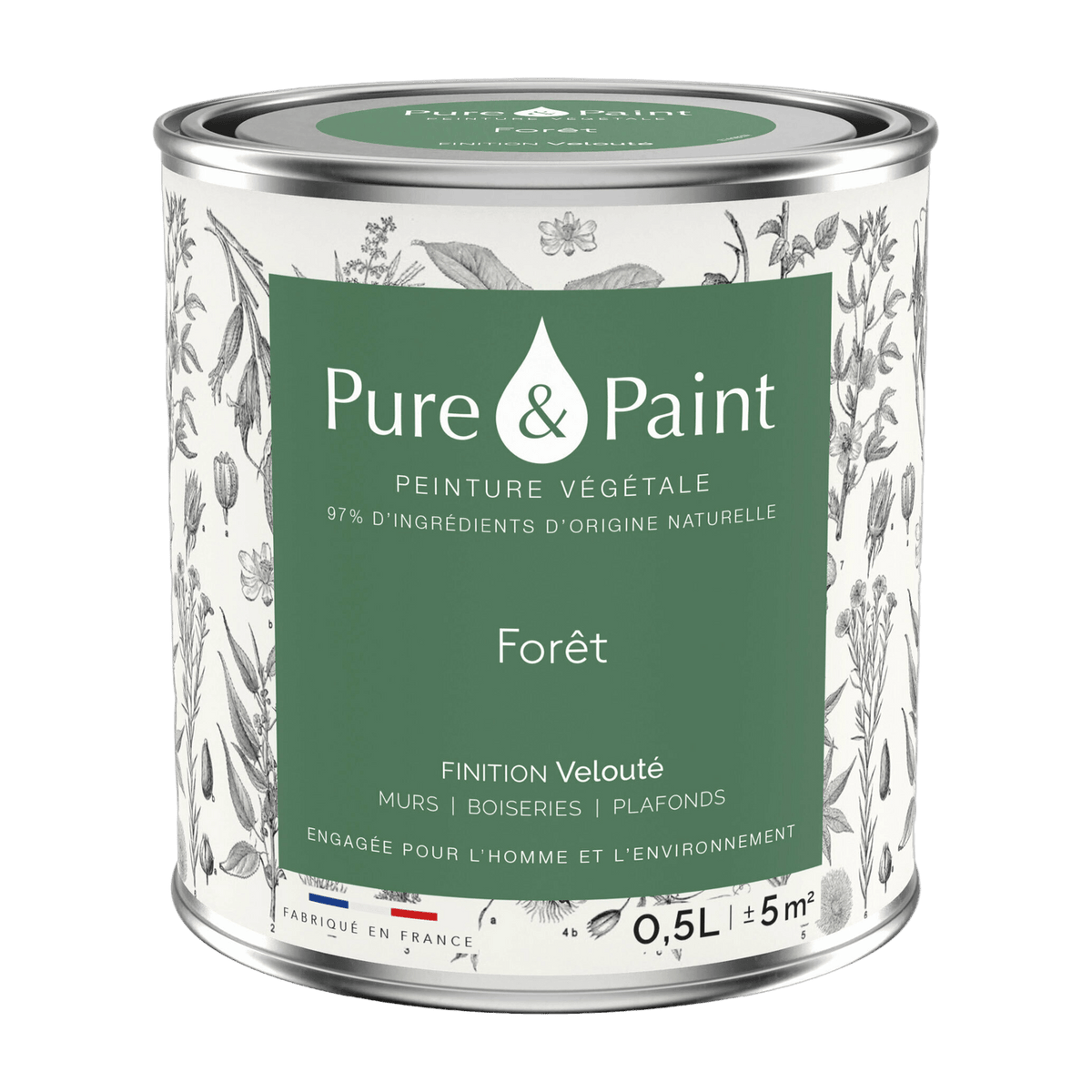 Forest velvet plant paint 0, 5L - Pure & Paint - The Cool Republic