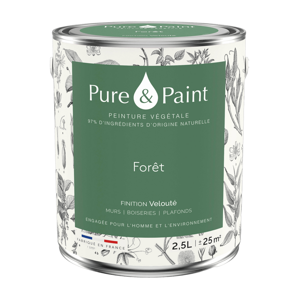 Vegetable paint velvety Forest 2, 5L - Pure & Paint - The Cool Republic