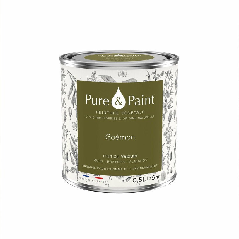 Peinture végétale velouté Goémon 0,5L - Pure & Paint - The Cool Republic