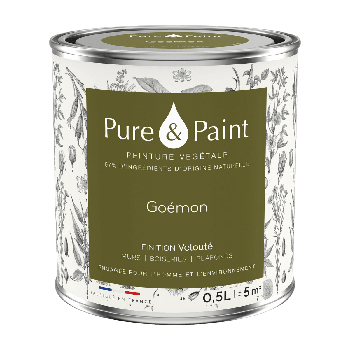 Goémon velvety vegetable paint 0, 5L - Pure & Paint - The Cool Republic