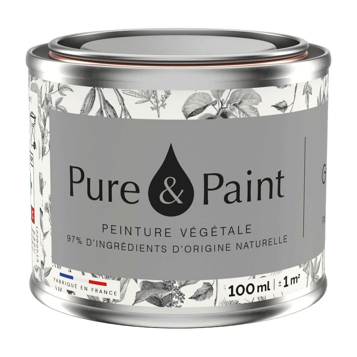 Vegetable paint velvety Smoke grey 100ML - Pure & Paint - The Cool Republic